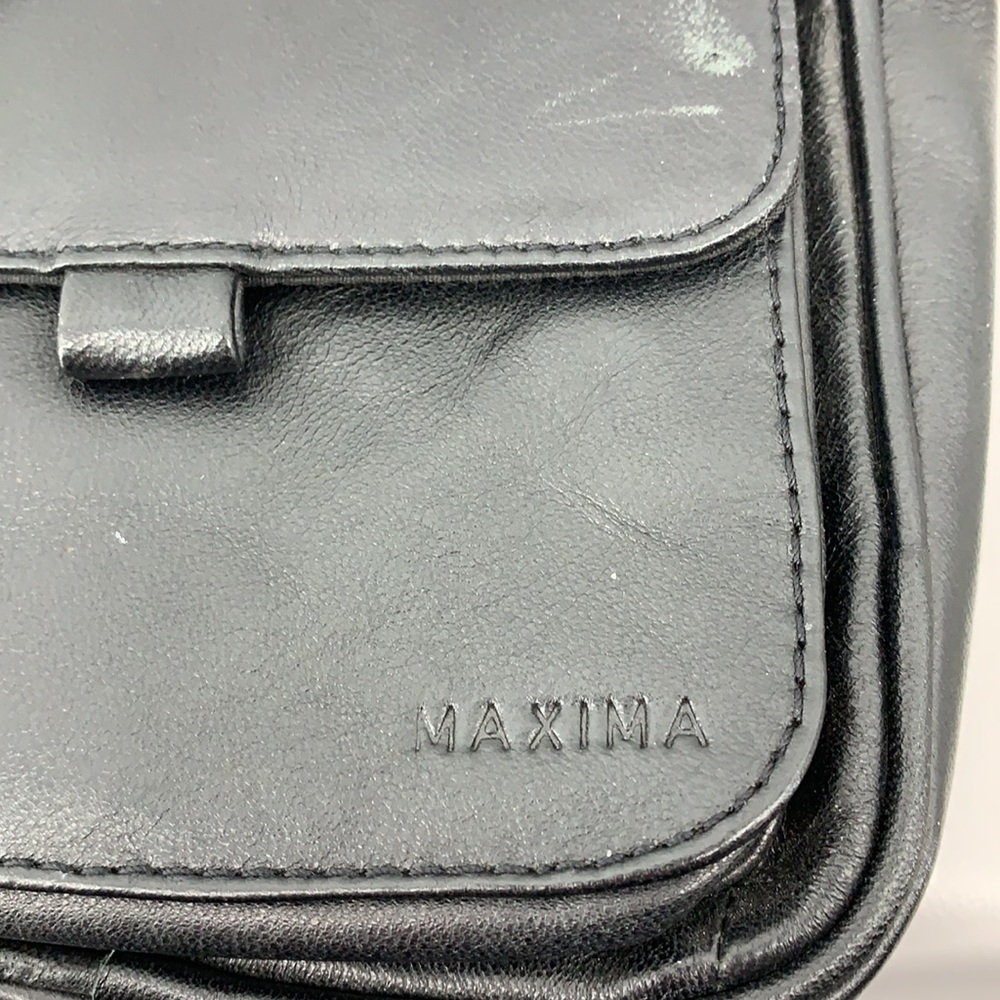NWT WILSONS Black Leather Maxima Mini Bacpack - Picture 3 of 8